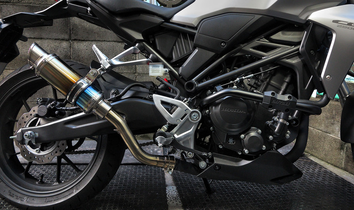 CB250Rショートチタンマフラー