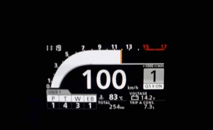 CBR600RR(8BL-PC40)1速100Km/hの回転数